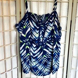 Torrid shoulder strap smoked blue and green smoked top 4